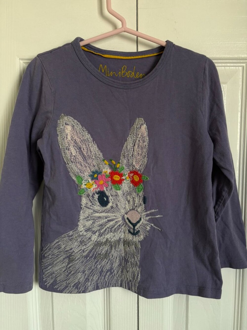 Mini Boden Bunny Shirt Size 4-5